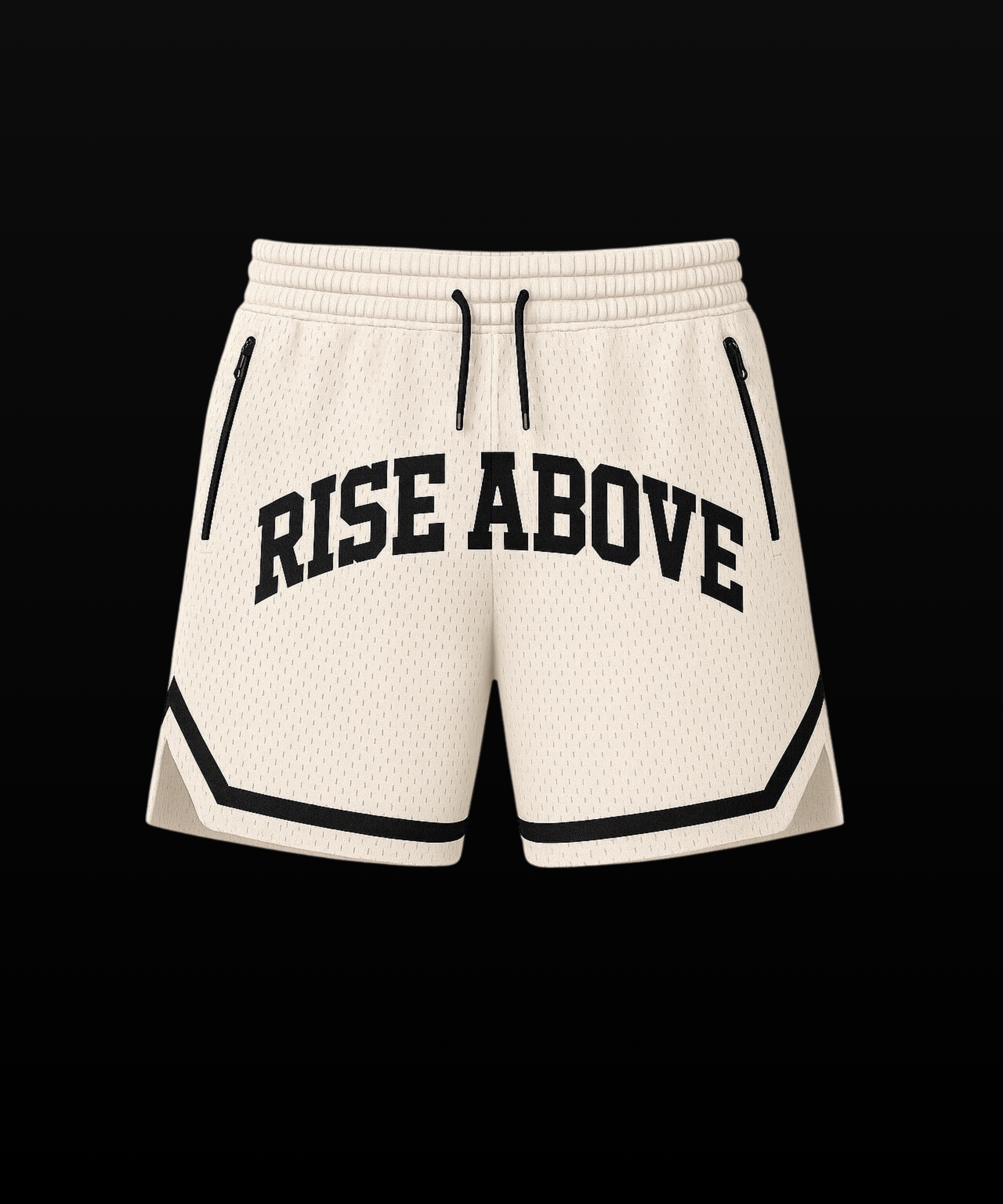RISE ABOVE™ Antique White Mesh Shorts (PREORDER)